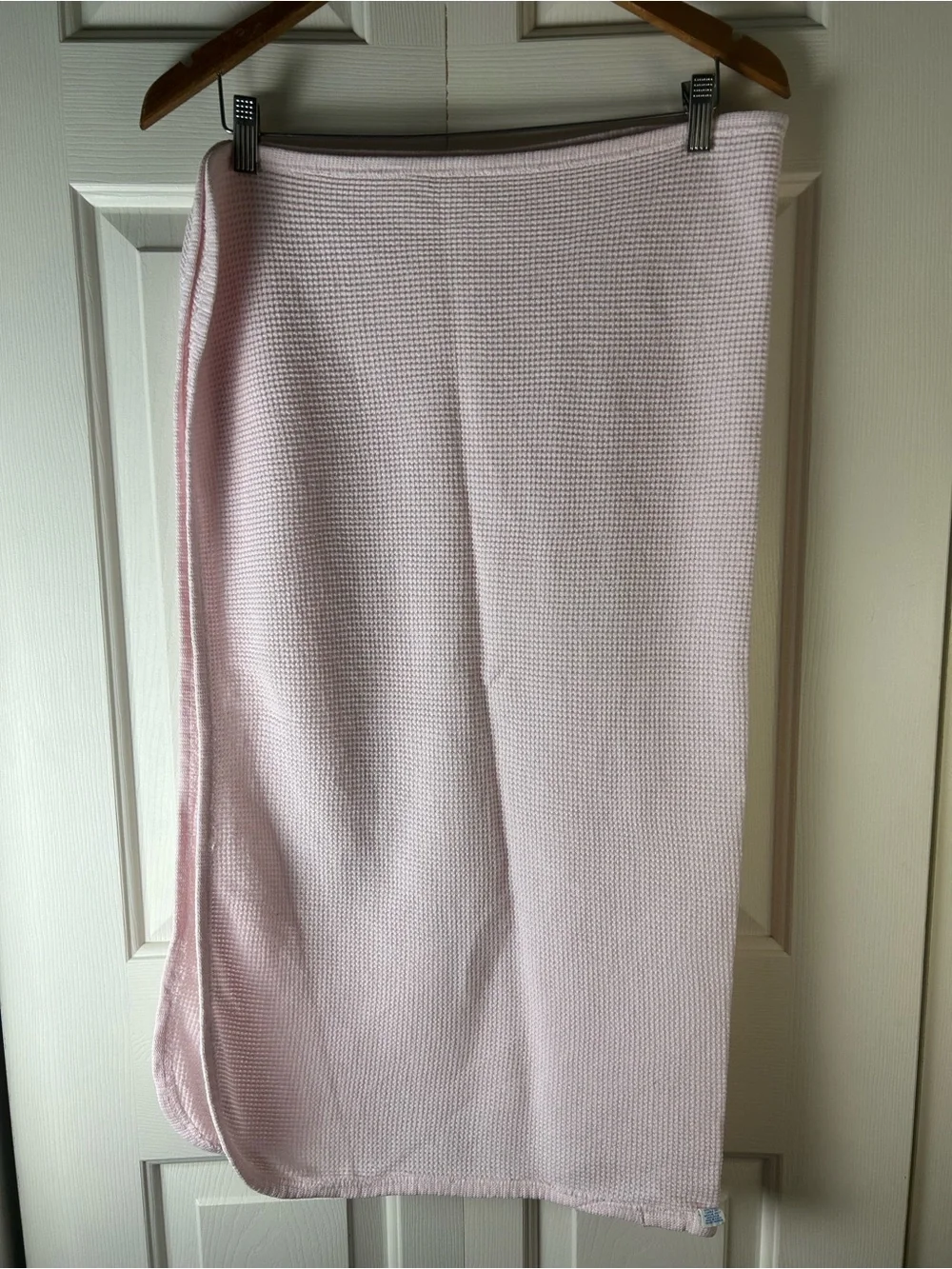 Vintage Carter's Pink Thermal Baby Blanket Waffle Weave Cotton USA Made